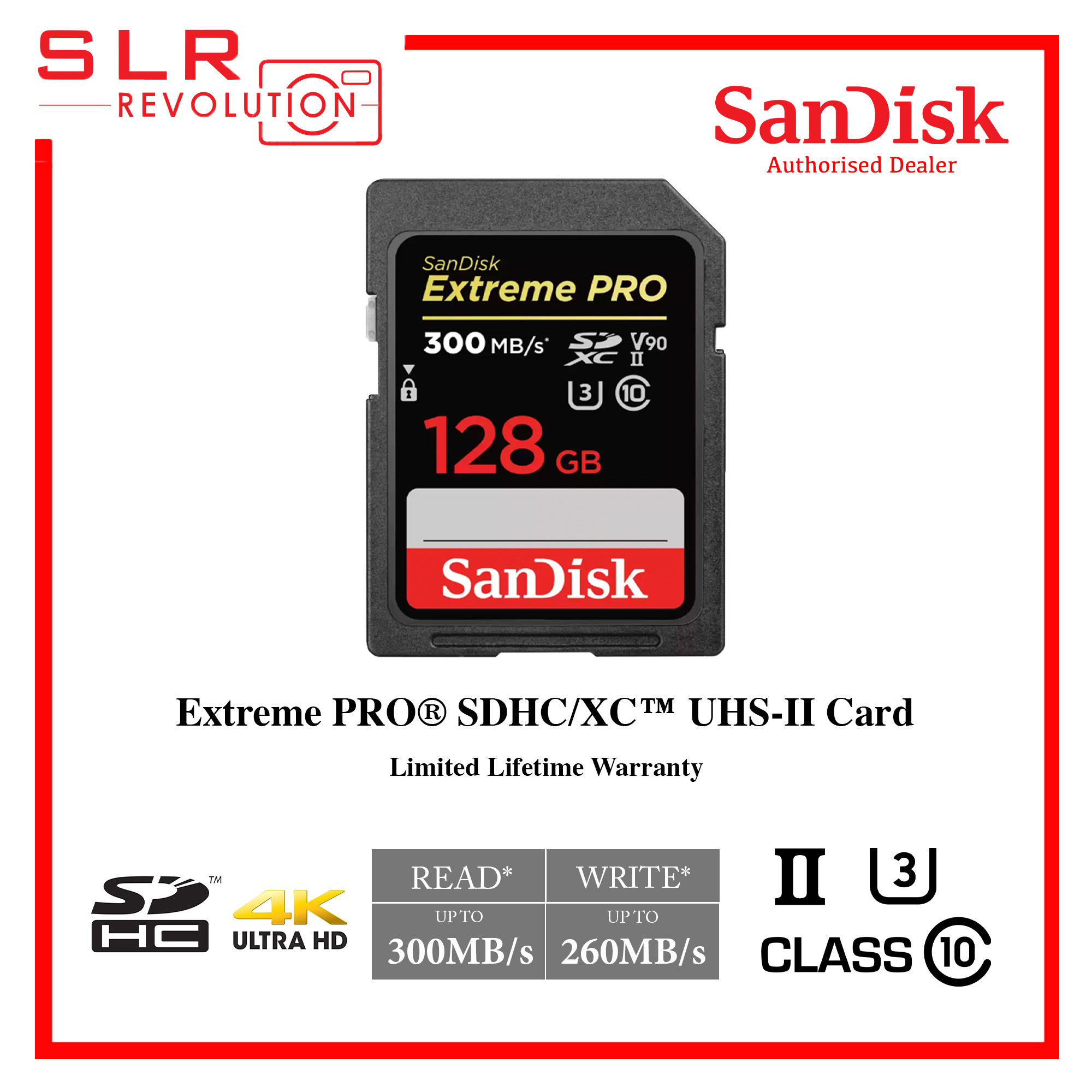 SanDisk Extreme PRO 32GB 64GB 128GB SDHC UHS-II U3 (Up to