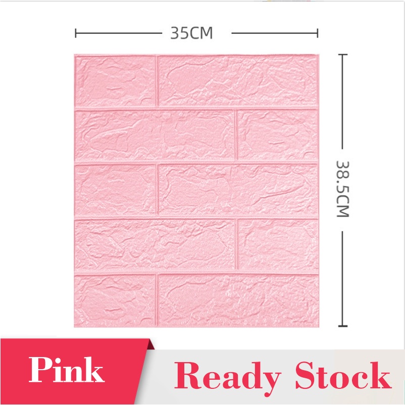 BIG SALE Self Adhesive 3D Brick Wall Stickers DIY Wallpaper Waterproof PE Form 35CM*38CM Lazada PH
