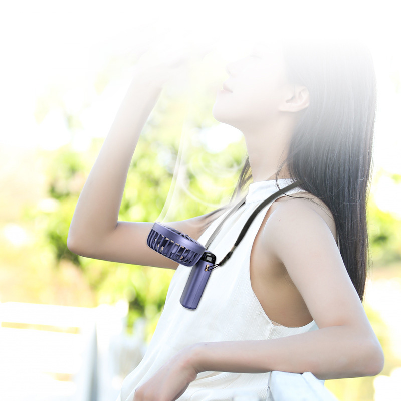 KAIMEIDI USB Handheld Fan Mini Portable Student Small Fan Digital Display Folding Aromatherapy Small Electric Fan