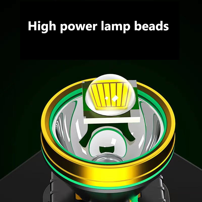 LED headlamp Strong light super bright head-mounted outdoor night fishing light multi-function rechargeable miner's lamp flashlight