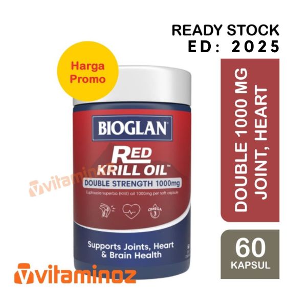 Bioglan Red Krill Oil Double Strength 1000 mg 60 Kapsul Lazada