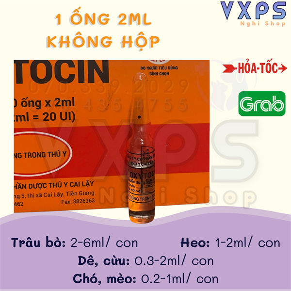 [GIẢM ĐẾN 20% Ở XU] Dung Dịch Oxytocin Kích Chó Mèo Đẻ - Ống 2ml