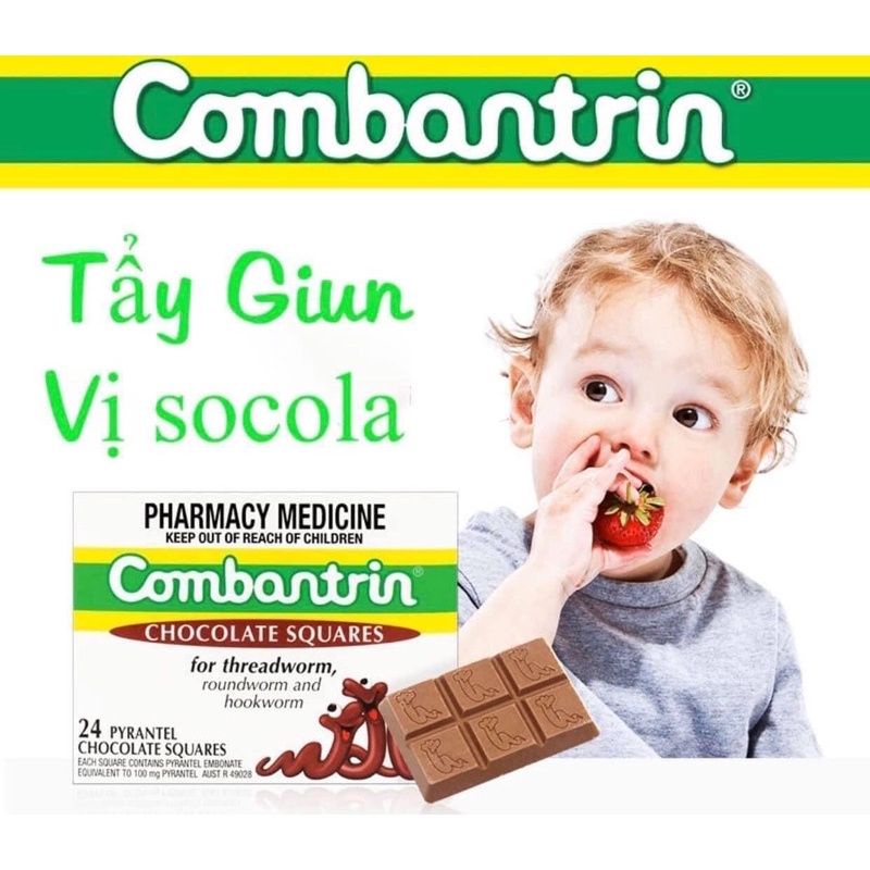 Kẹo Socola Giun Úc Combartrin Cho Trẻ Em Và Người Lớn