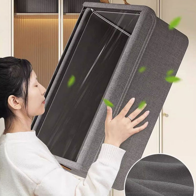 MUSHIQI [Miễn Phí Vận Chuyển]Hộp lưu trữ tủ quần áo gia đình hộp lưu trữ đa chức năng gấp hộp lưu trữ hộp lưu trữ đặc biệt cho Giỏ quần áo vải, túi vải, với nắp gấp là thuận tiện cho việc lưu trữ và tiết kiệm không gian.