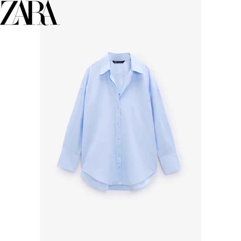 Zara blouse poplin Áo Sơ Mi cotton 2558335
