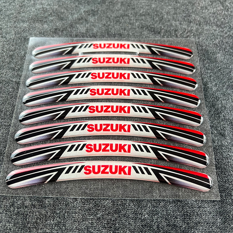 3D Reflective Motorcycle Car Wheels Hub Sticker for Suzuki