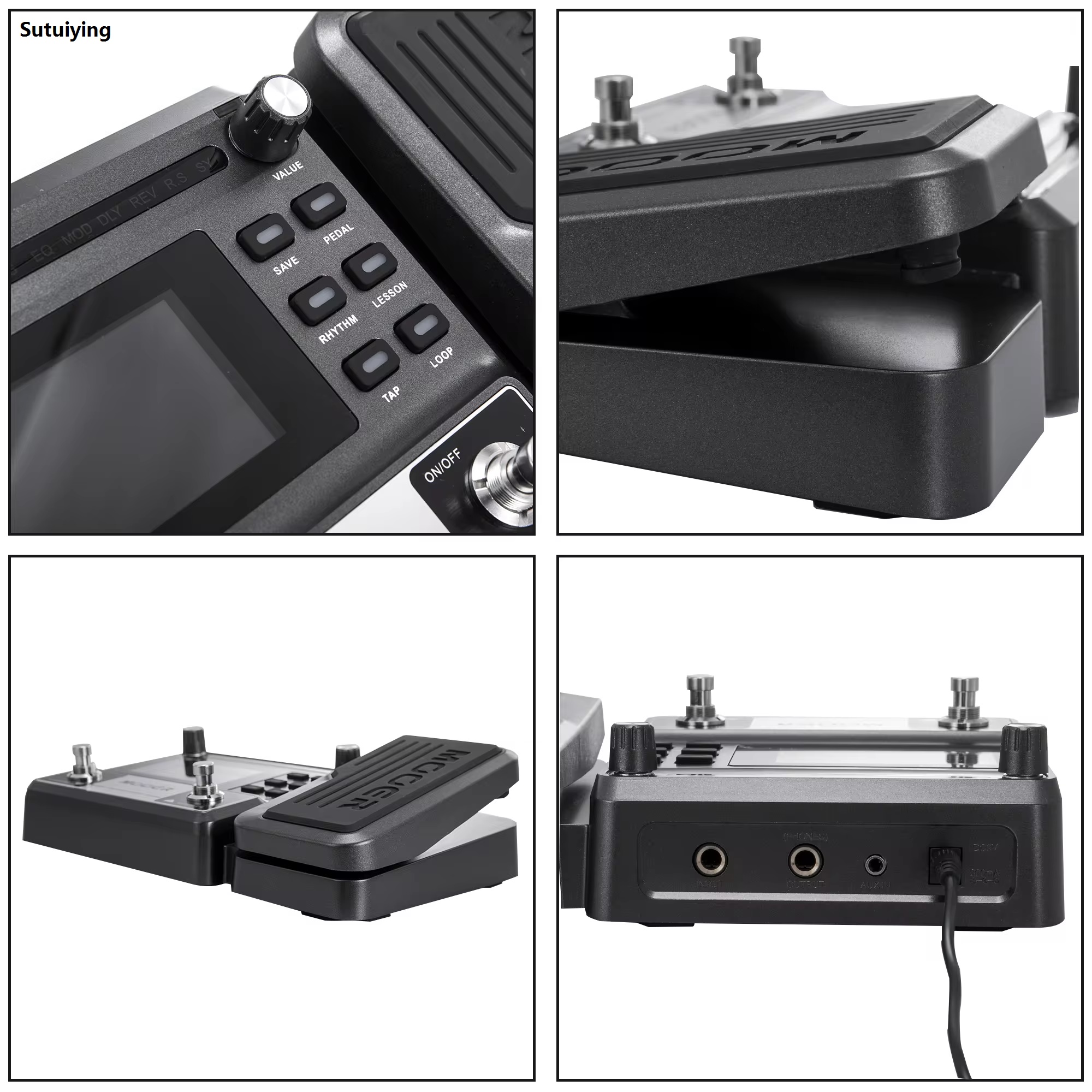 Sutuiying MOOER GE100 Guitar Pedal Multi-effects Processor Effect Pedal with 【2025 Version】 Loop Recording Max Time 180s 8 effect modules 40 Drum rhythms. 