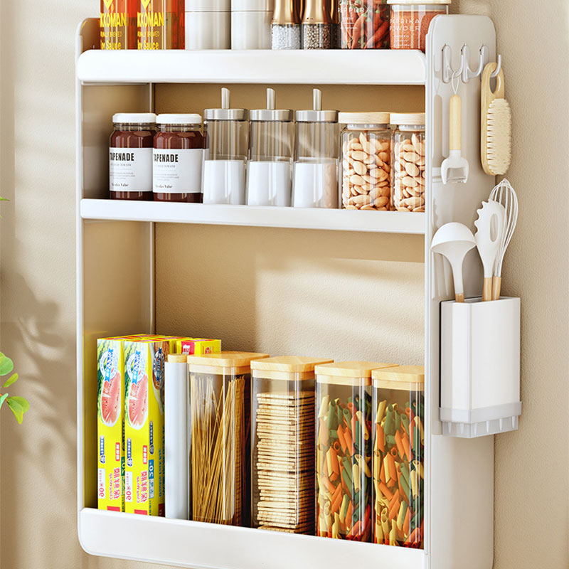 NFA Hole-free kitchen wall-mounted storage rack Multifunctional wall-mounted spice rack to store bottles and jars with seasoning rack