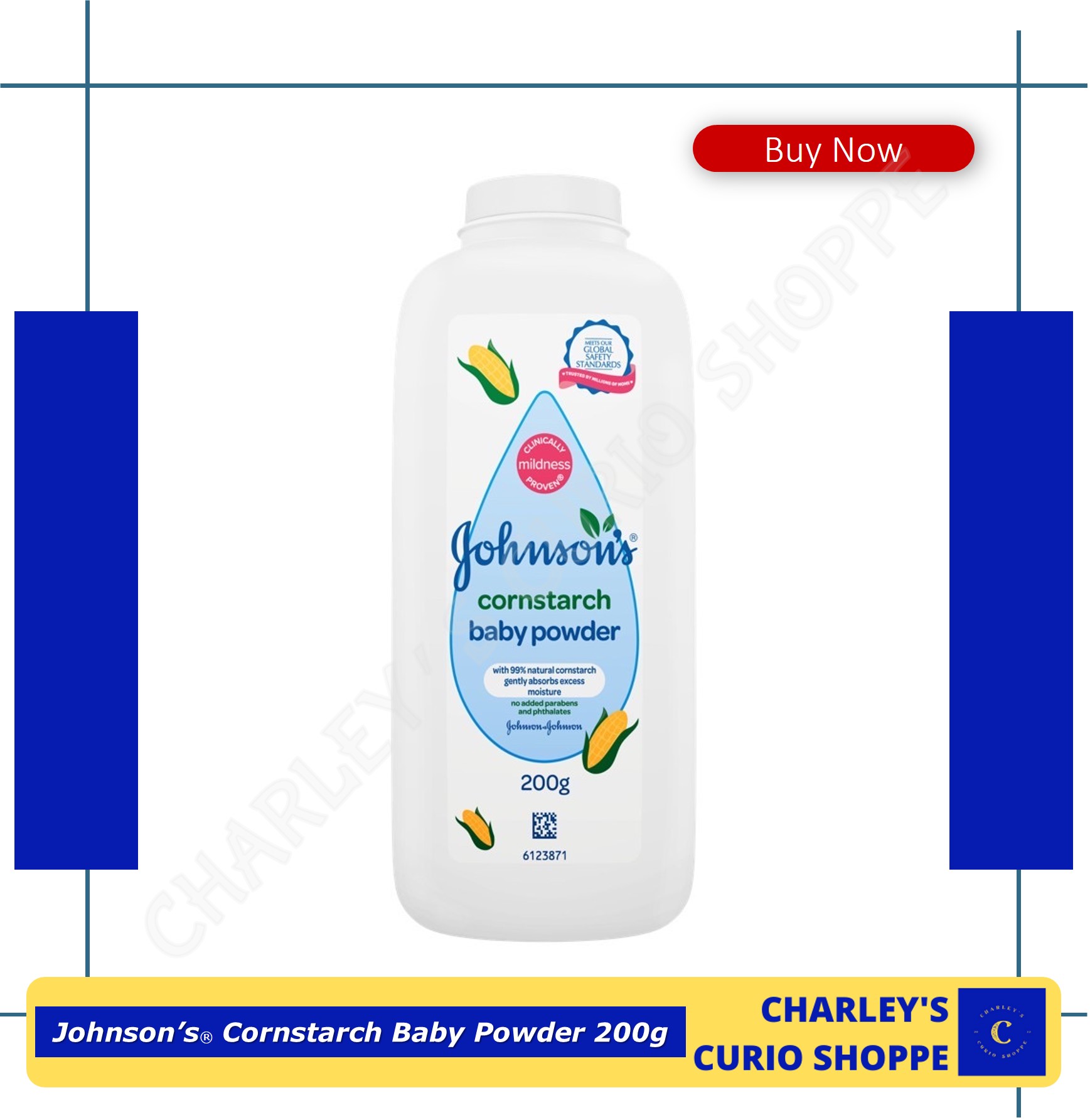 Pure Cornstarch 200g Johnson And Johnson Cornstarch Baby Powder