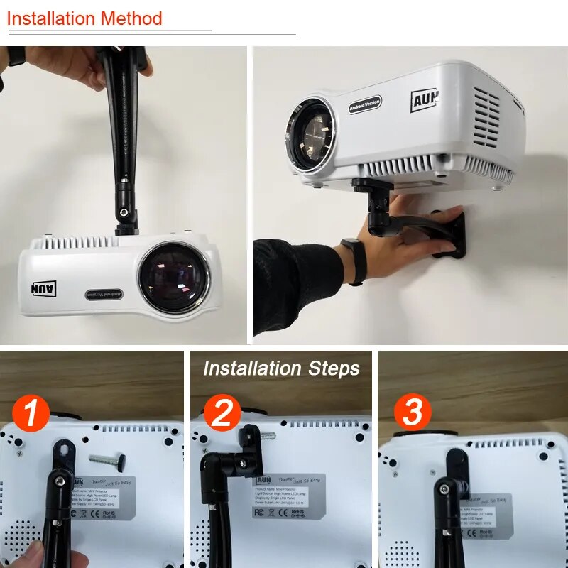 Brackets Wall Ceiling Mount wall 360 Degrees Adjustable Hanger Holder Loading Projector Accessories ZJ-360-A