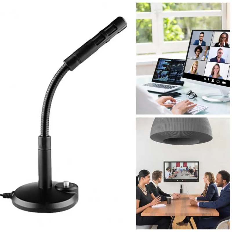 【Ready Stock+FREE Shipping+COD 】K6/K10 Useful USB/3.5mm Jack Mini Condenser Headset Microphone Professional Computer Microphone Wide Application for Meeting