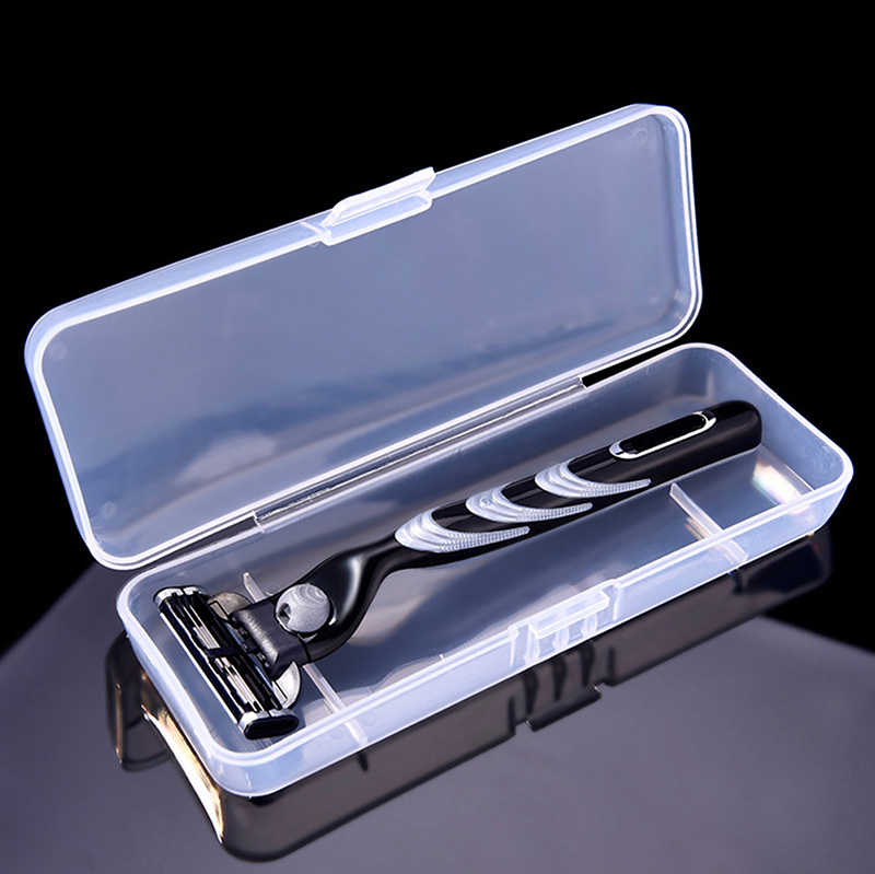 Practical Plastic Clear Transparent Collection Razor Cont Case Storage ...