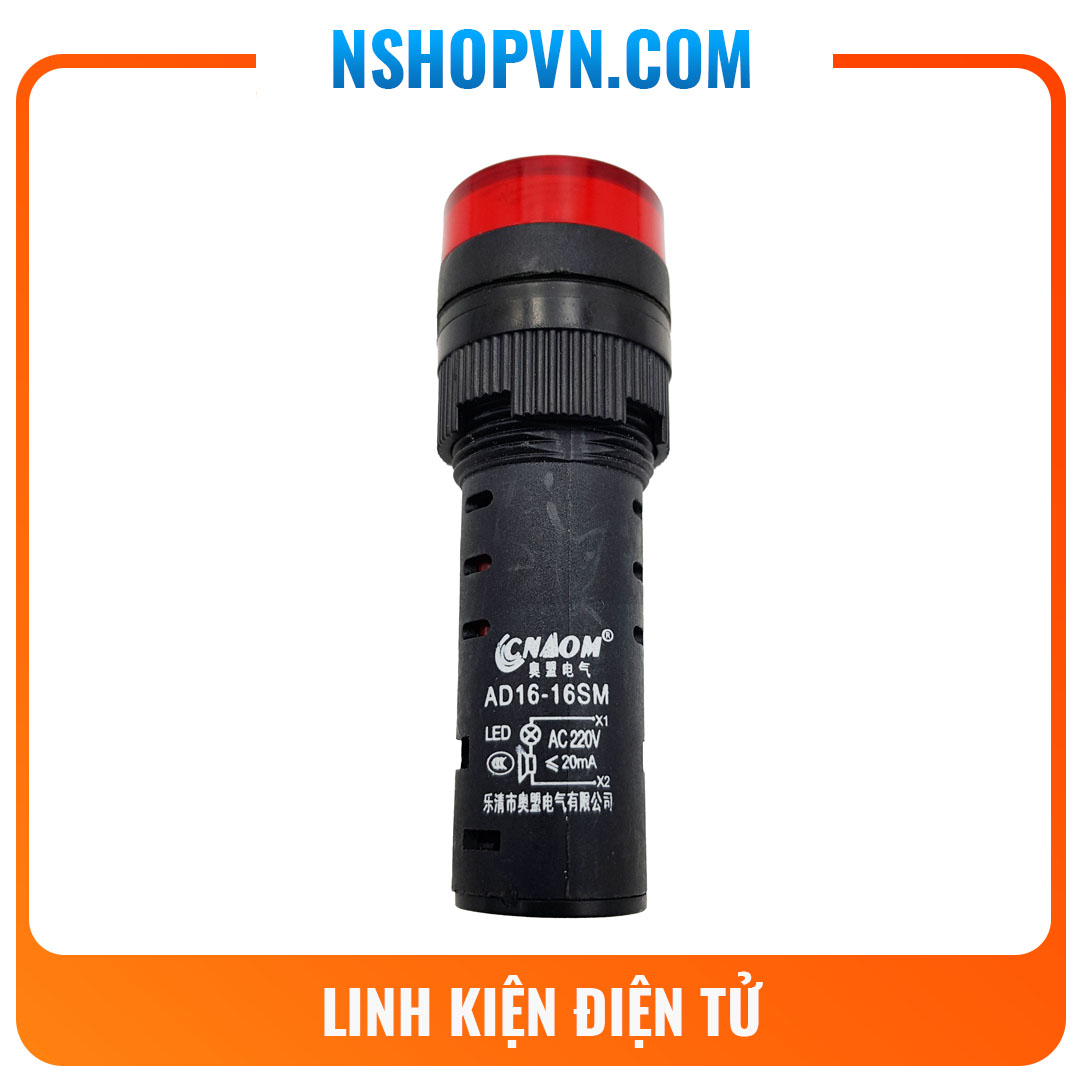 Đèn báo có còi AD16-16SM màu đỏ 220V