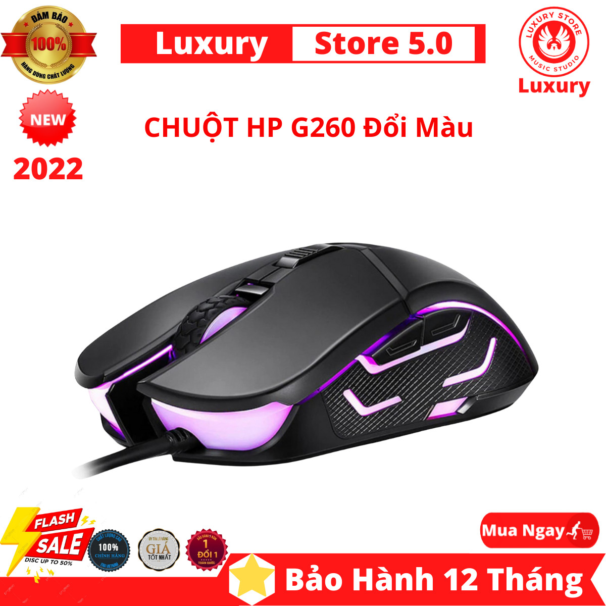 Chuột game LED HP G260 - USB [Chính hãng]