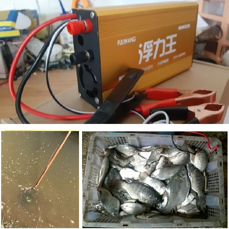 Intelligent Inverter Ultrasonic Machine Electro Fish Fisher Fishing Machine  Shocker Stunner