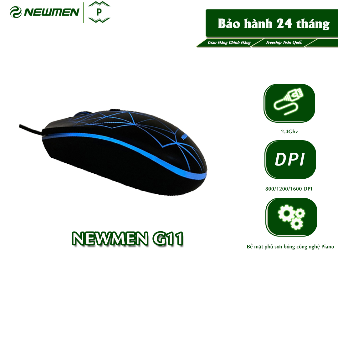 Chuột máy tính có dây gaming newmen g11 - hàng chính hãng