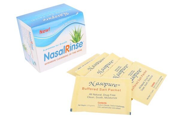 Muối rửa mũi nasal rinse- muối rửa mũi nasal rinse giúp rửa sạch mũi - xoang hộp 25 gói