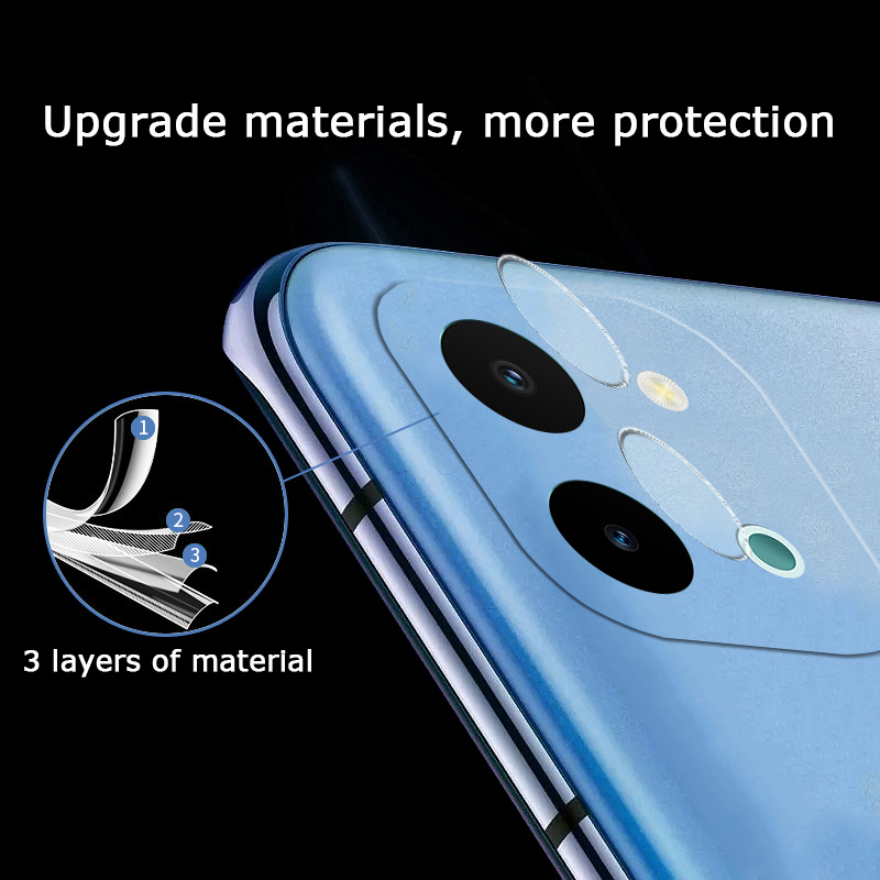 2 Pcs Vivo Y28 Screen Protector Tempered Glass Film + Lens Camera Protector Film for vivo Y28 4G.