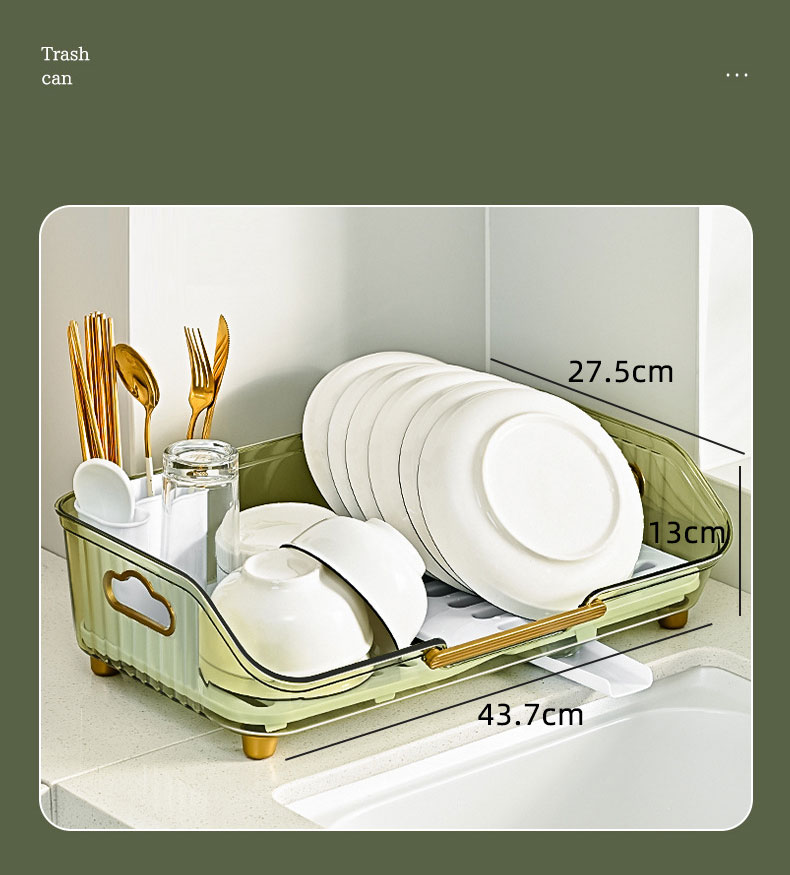 Giá đựng bát thoát nước hộ gia đình bàn bếp món ăn Khay phơi bát đĩa đa chức năng giá trái cây và rau giá lưu trữ