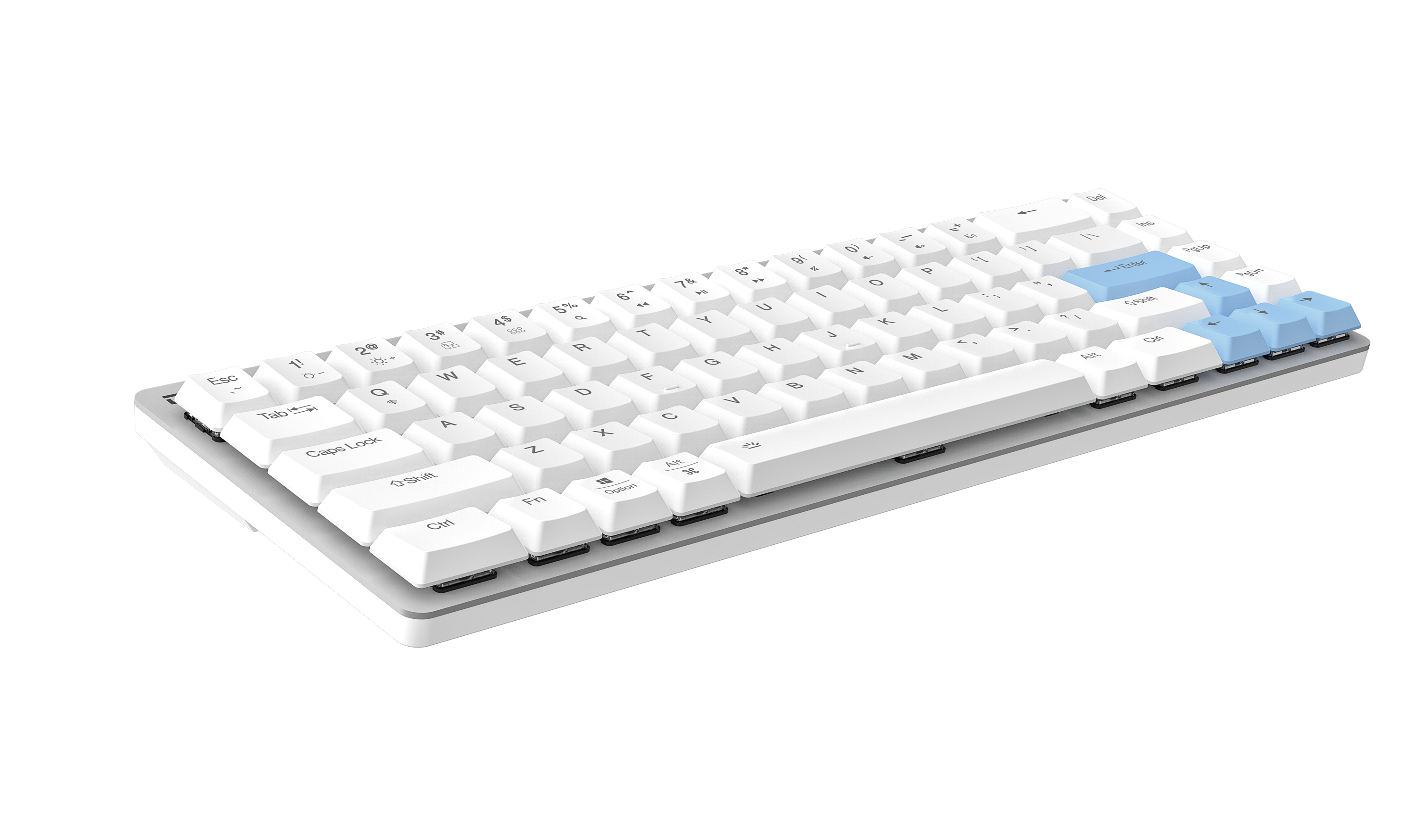Bàn phím cơ Dareu EK868 Bluetooth WHITE 68KEY  (SLIM, Brown/ Red D-KAILH switch)