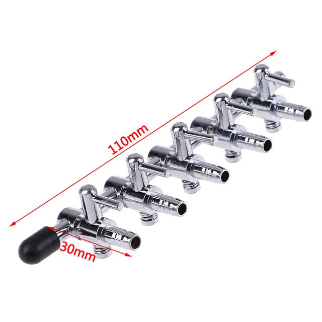 1~5 Way Aquarium Air Valve Stainless Steel Fish Tank Air Flow Control Lever Valve Distributor Splitter Oxygen Pump Essories