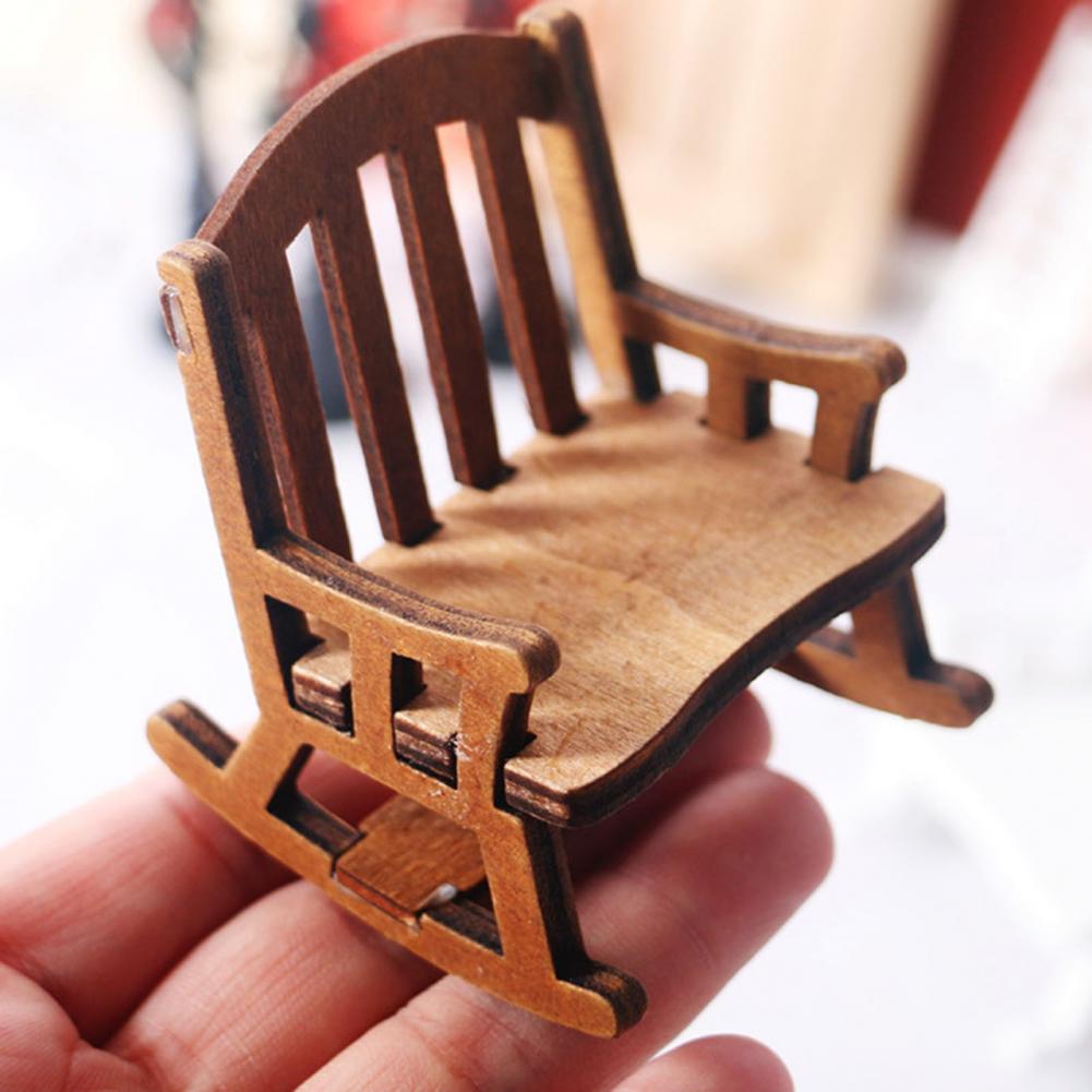 Miniature Rocking Chairs Dollhouse Swing Chair Nice-Looking Mini Rocking Chair Dollhouse ...