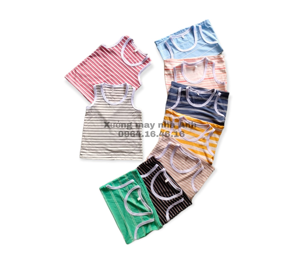 SET 5 ÁO BA LỖ KẺ CHO BÉ GÁI, BÉ TRAI