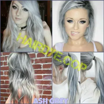 Ash Grey Silver Blonde Hair Dye Color Lazada Singapore