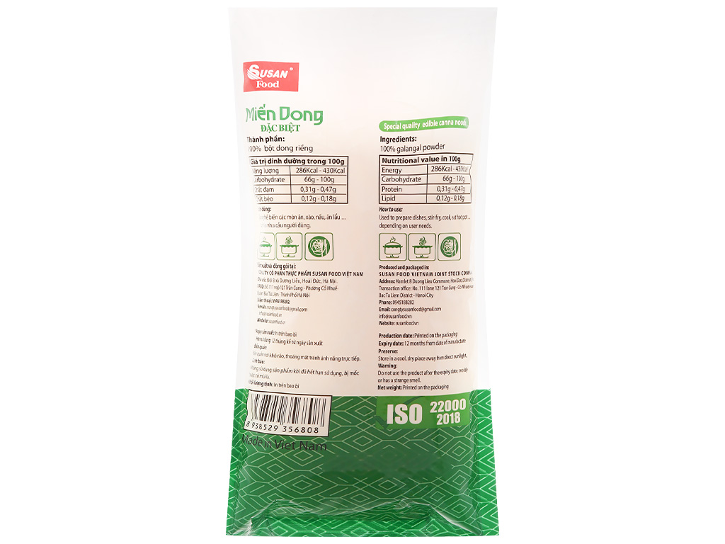 [Combo 3 Gói ] Miến dong Susan gói 500g-đồ ăn vặt