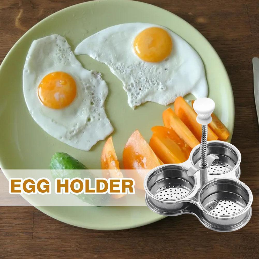 3 Grid Egg Steamer Stainless Steel Egg Poacher Multi-function Kitchen Gadgets 3 Grid Egg Steamer Egg Boiler For Kitchen Egg Poacher With Stainless Steel Construction Egg Poaching Tool Eggs Cooking Gadget Stainless Steel Egg Steaming Device Kitchen Utensil