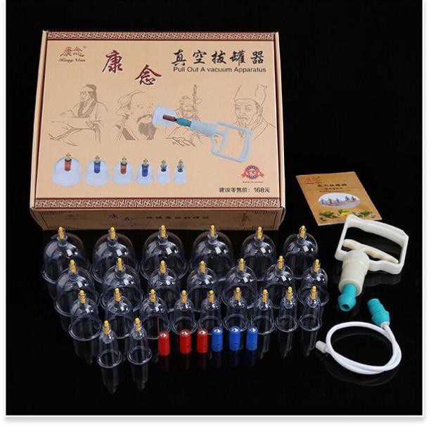 Bộ giác hơi không dùng lửa, Bộ giác hơi 24 cốc, Dụng cụ chăm sóc sức khỏe, thư giãn