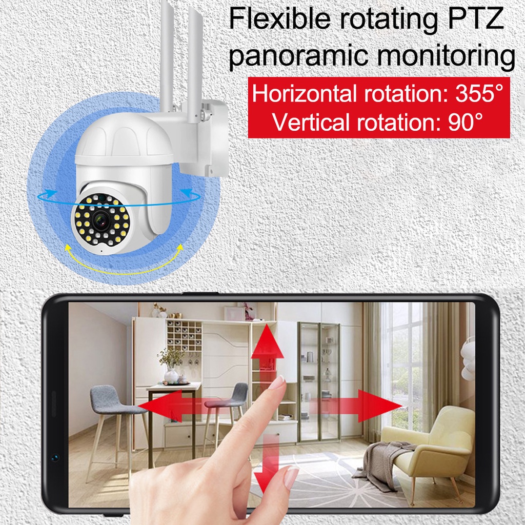 2MP IP Camera WiFi Video Surveillance Security Camera CCTV Wireless 1080P Digital Zoom Motion Detection Outdoor 5V