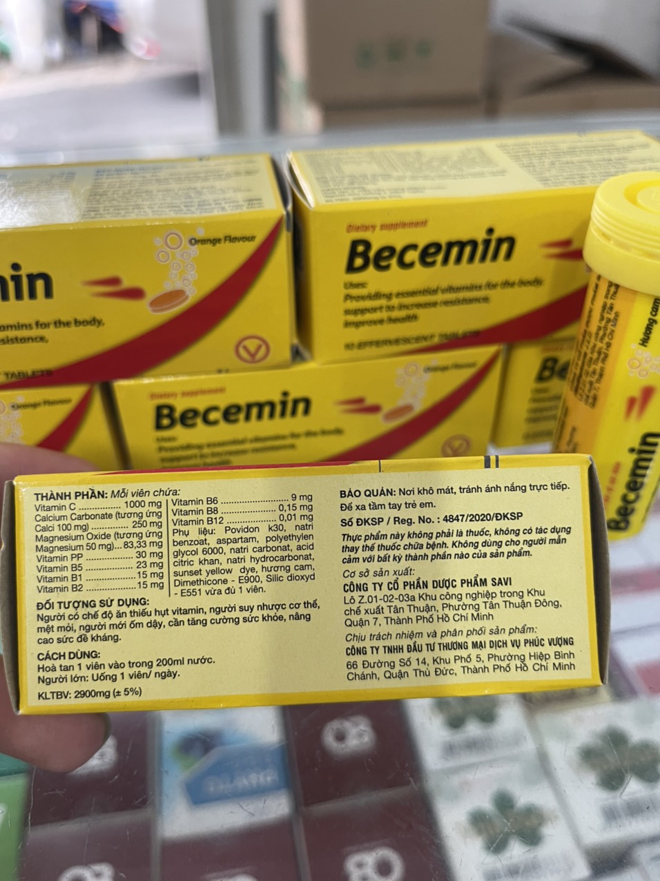 Viên sủi bổ sung vitamin Becemin (Tuýp 10 viên)