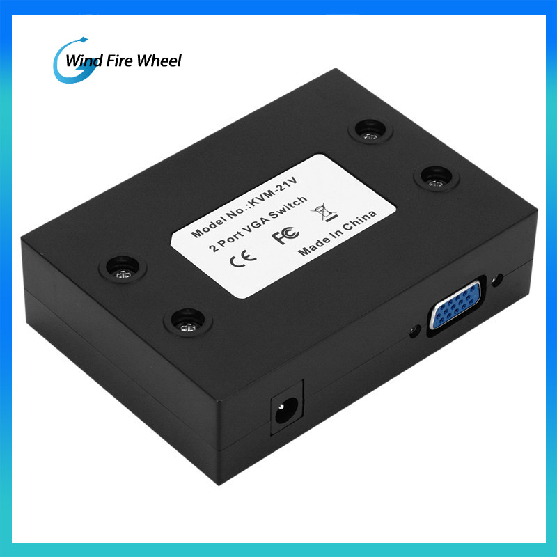 2 Port VGA Video Switch box Selector 2 In 1 Out For LCD PC Video Converter