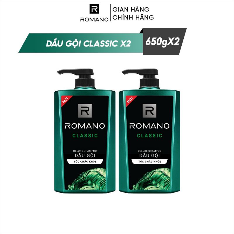 Combo 2 Dầu Gội Romano 650g
