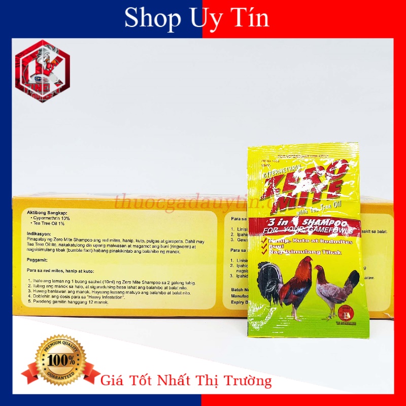 Zero Mite Hộp 5 Gói Xà Bông Tắm Gà