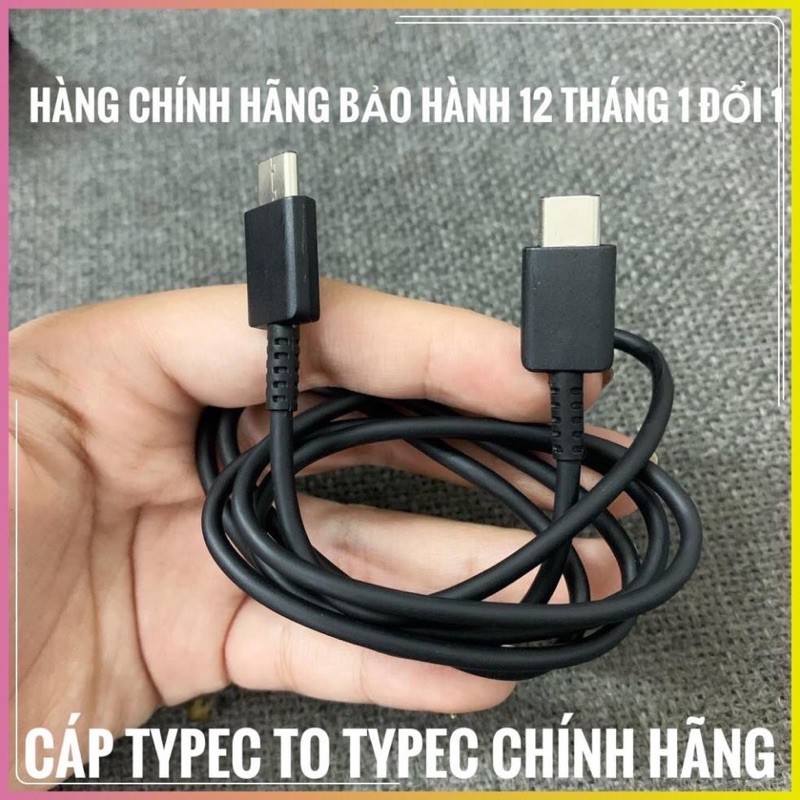 Cáp sạc nhanh Sam sung Note 10 Note 20 A71, A70, A80, A90, S20, S20+, S20 zin máy chân Type C - C (C To C)
