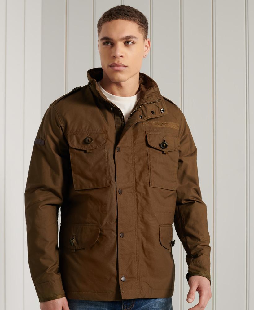 Superdry Waxed Field Jacket-Brown 