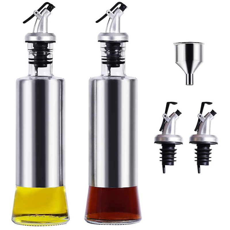Olive Oil Dispenser Bottle Set with Pouring Spouts Oil Vinegar