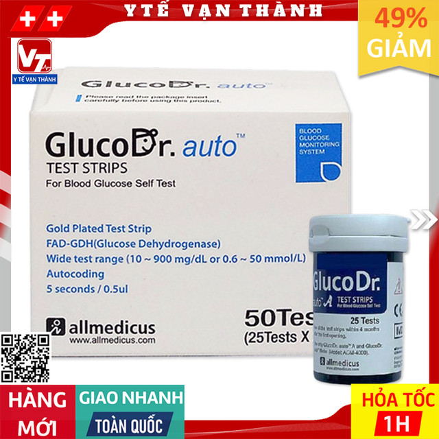 ✅ Que Thử Đường Huyết Gluco Dr Auto | (Date Xa) -VT0053 - Y Tế Vạn Thành