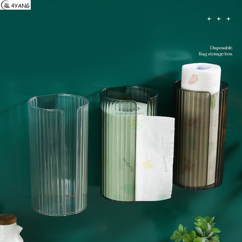 Hộp lưu trữ túi rác treo tường nhà bếp nhựa phòng tắm túi đựng rác tiện lợi container lưu trữ nhà