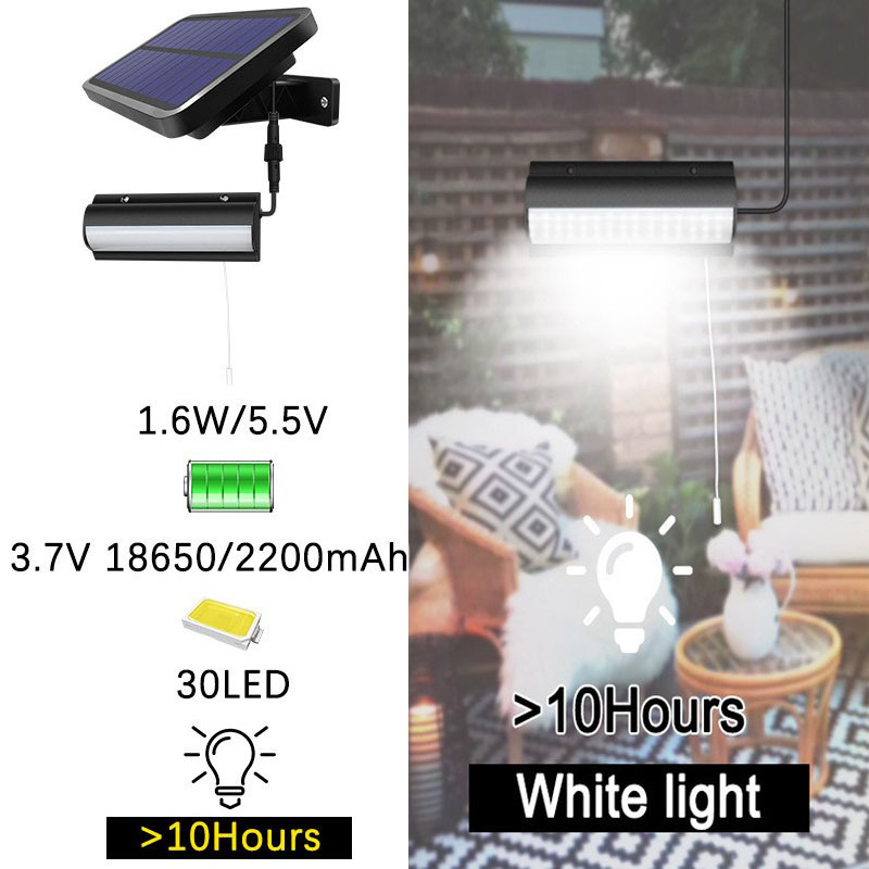 Solar outdoor garden light home indoor sensor lamp outdoor waterproof one tow two lighting new drawstring wall light