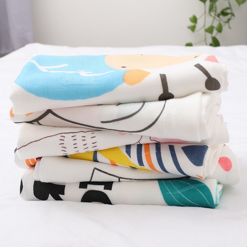 Chăn Lụa cotton Siêu Mềm Mát cho bé yêu