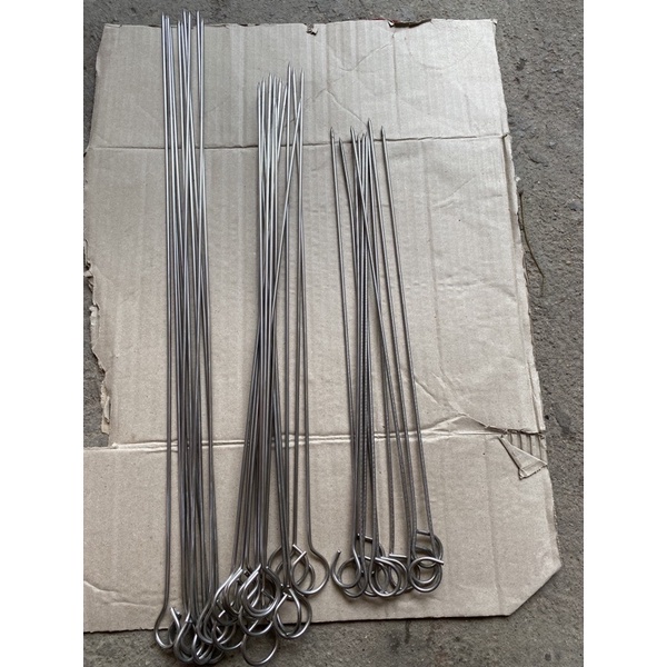 Xiên nướng thịt inox 4.5 ly không rỉ,que xiên thịt nướng 15,20, 50cm, 60cm,70cm