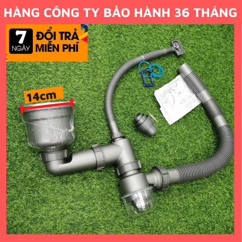 Bộ xả bồn rửa chén 1 hố - bộ xiphong thoát nước chậu rửa bát, chậu rửa chén 1 hố