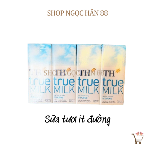 Lốc 4 hộp sữa TH true milk 180ml