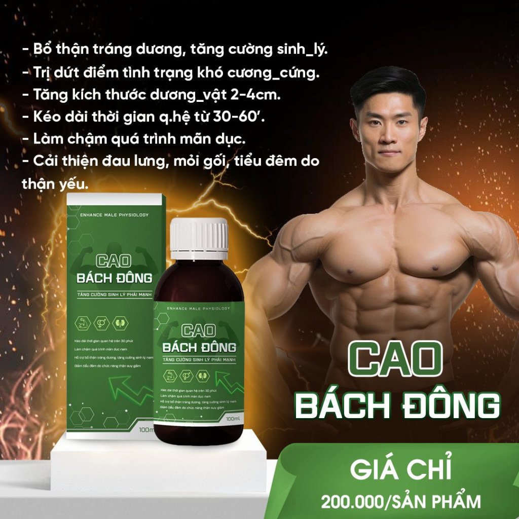 Tăng cường sinh lý nam giới cao bách đông 100 ml