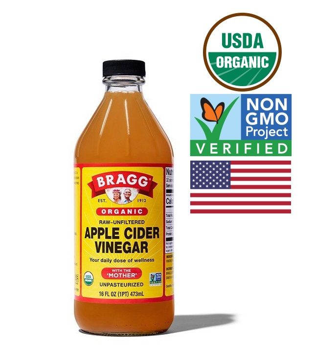 Giấm táo hữu cơ Bragg chứa giấm cái - Bragg Organic Apple Cider Vinegar - Chai 473ml