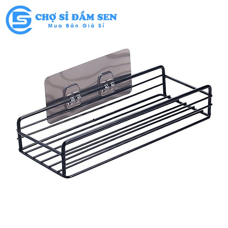 Miếng dán tường kệ sắt, miếng dán tường thay thế kệ hình chữ nhật, kệ góc nhà tắm, nhà bếp G383-MDkesat-doi