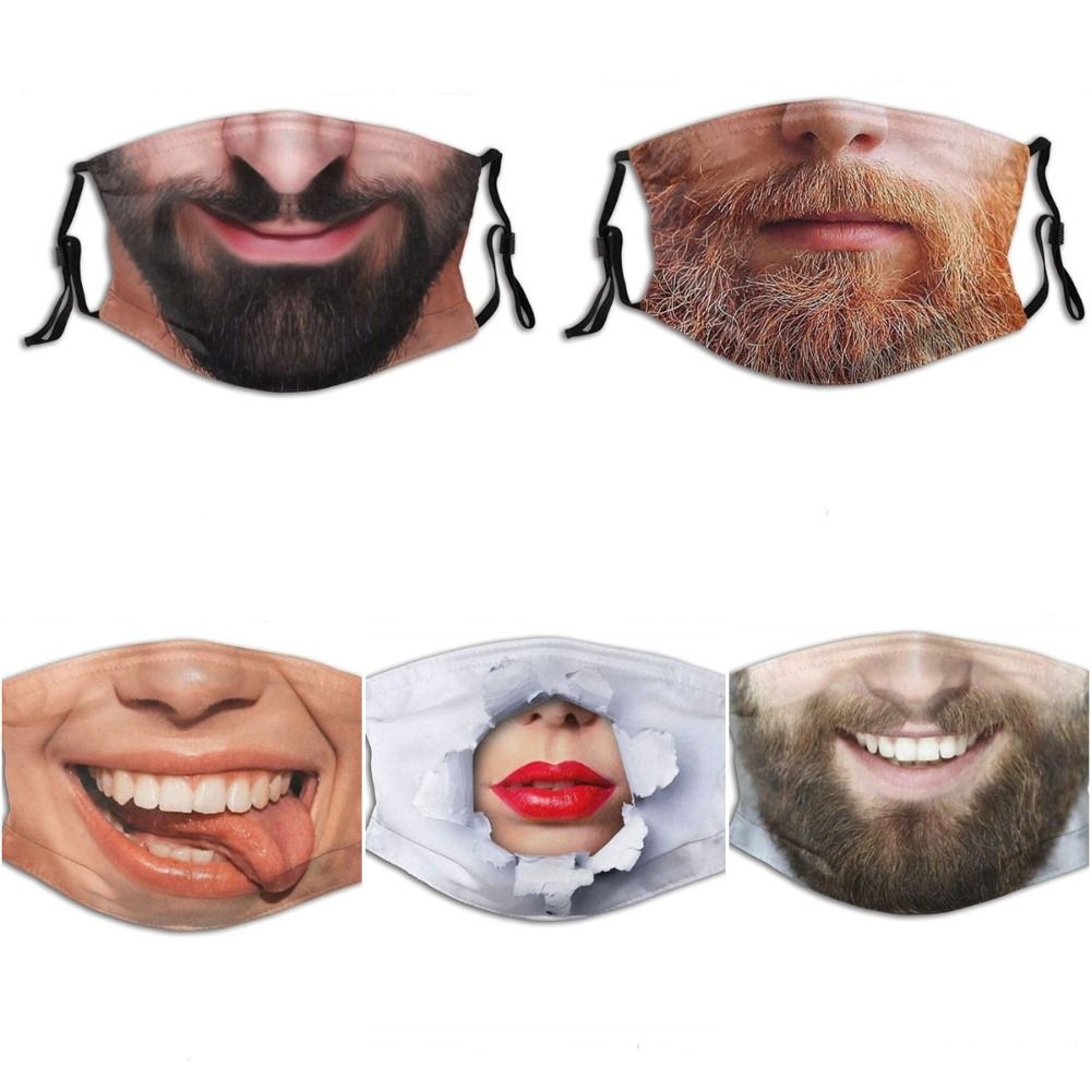 【Universal Car Parts Store】3D Three-dimensional Mask Personality Creative Social Funny Imitation Facial Expression Dance Mask.